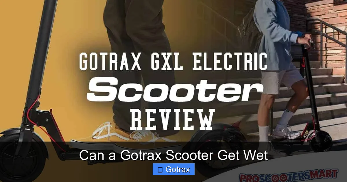 Can a Gotrax Scooter Get Wet