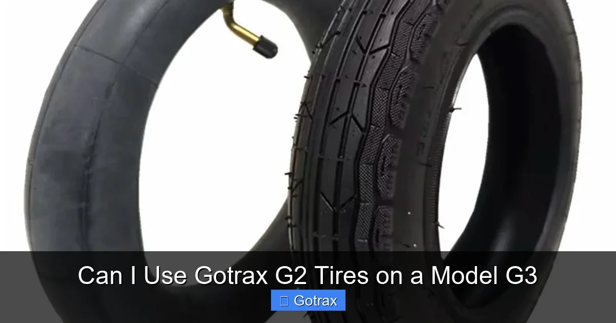 Can I Use Gotrax G2 Tires on a Model G3