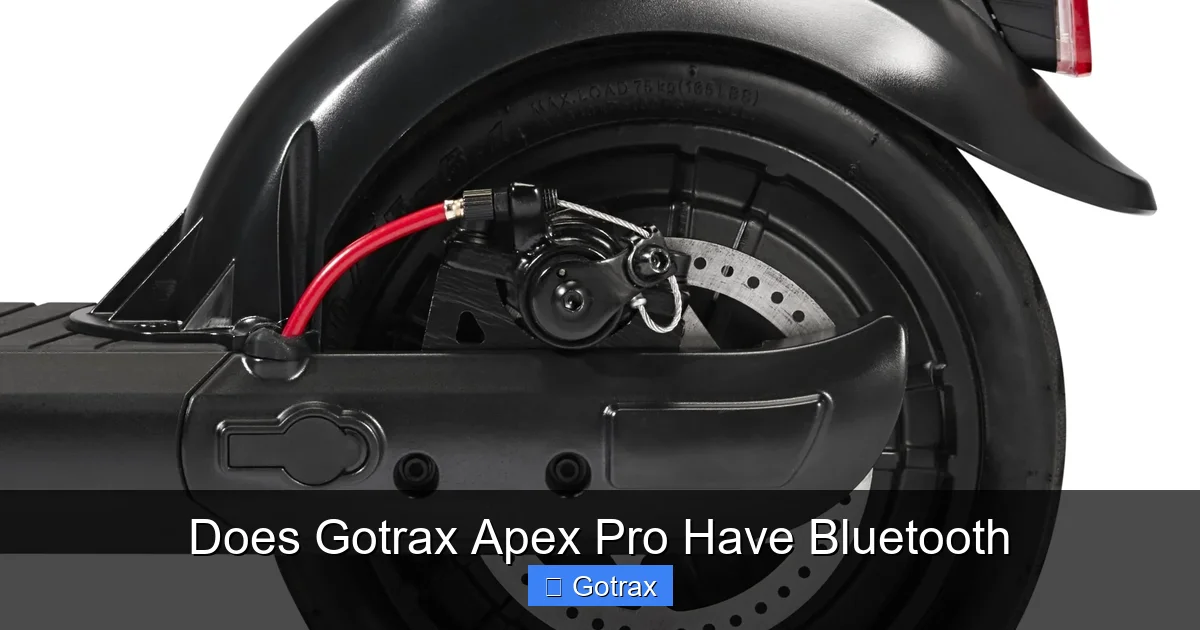 Does Gotrax Apex Pro Have Bluetooth