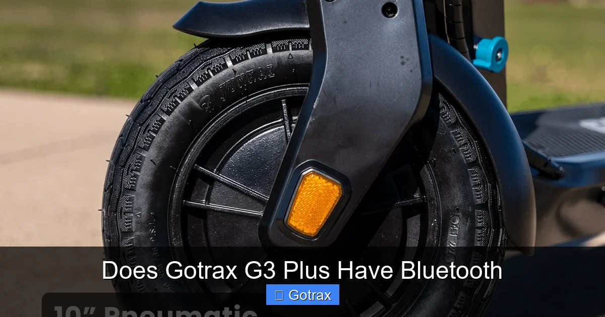Does Gotrax G3 Plus Have Bluetooth