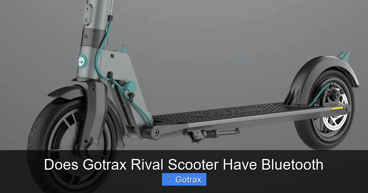 Does Gotrax Rival Scooter Have Bluetooth