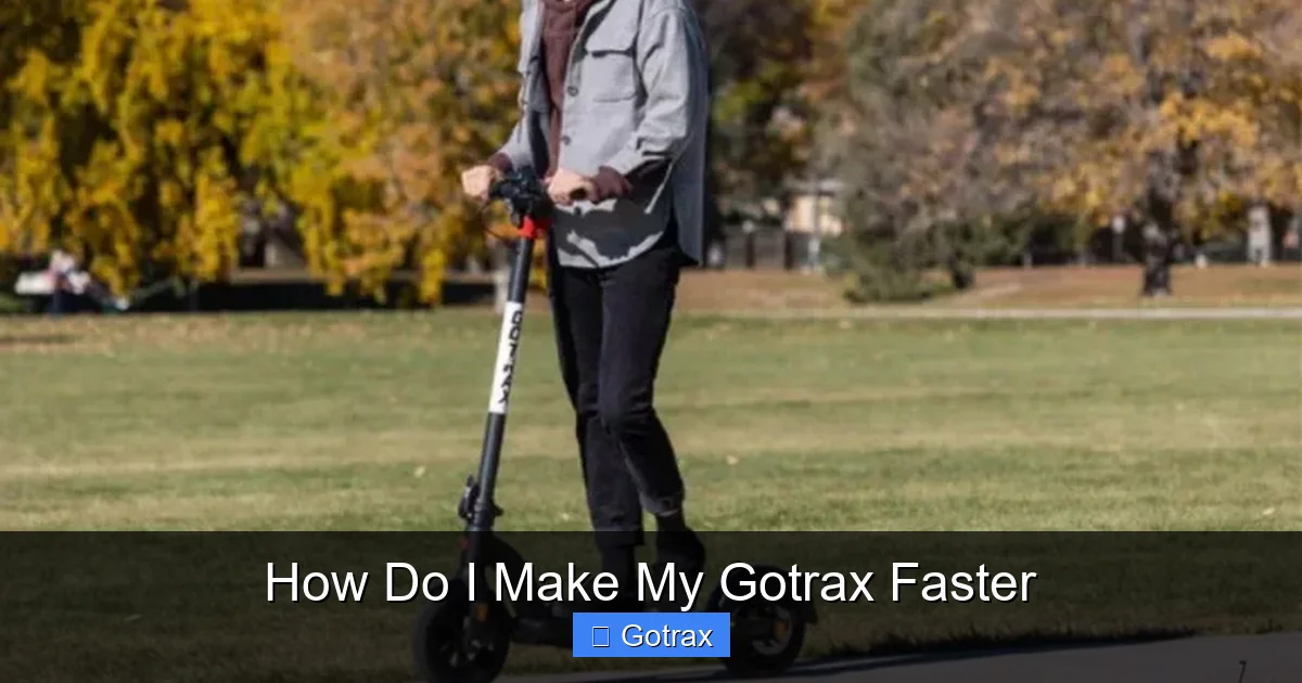 How Do I Make My Gotrax Faster