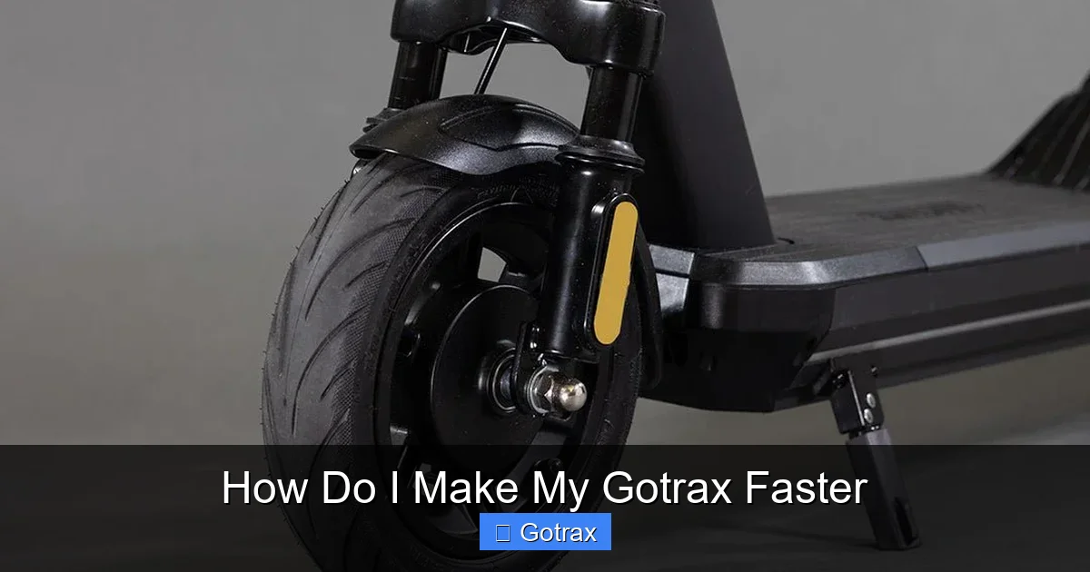 How Do I Make My Gotrax Faster