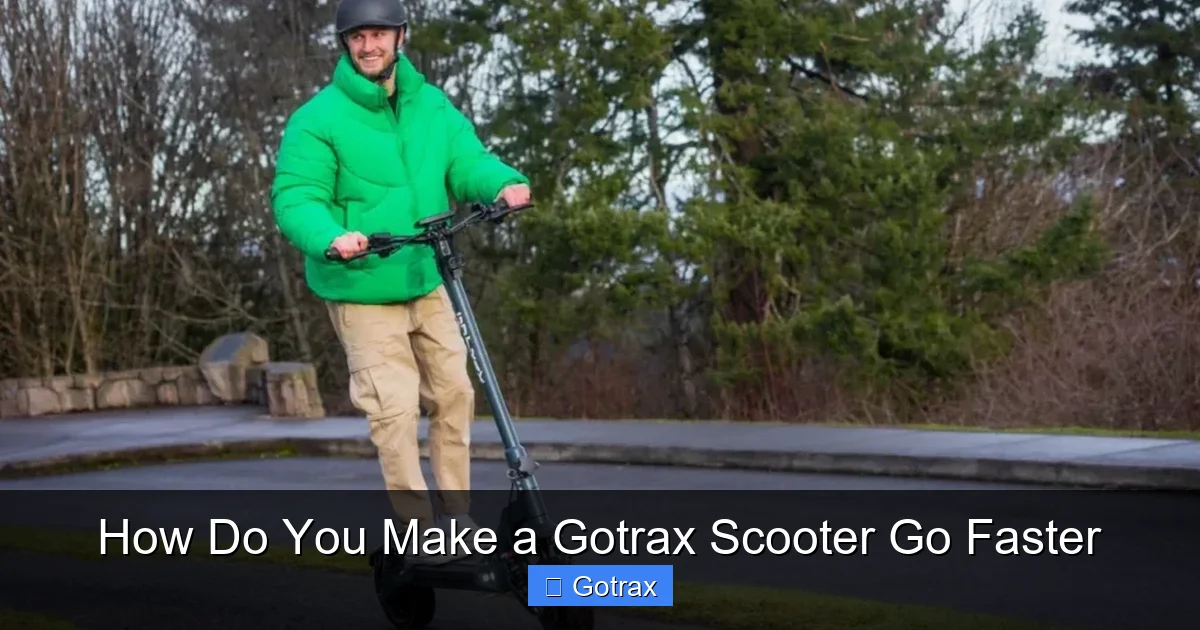 How Do You Make a Gotrax Scooter Go Faster