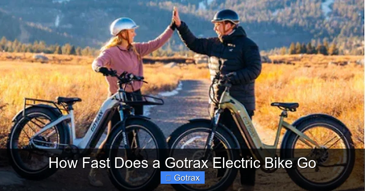 How Fast Does a Gotrax Electric Bike Go