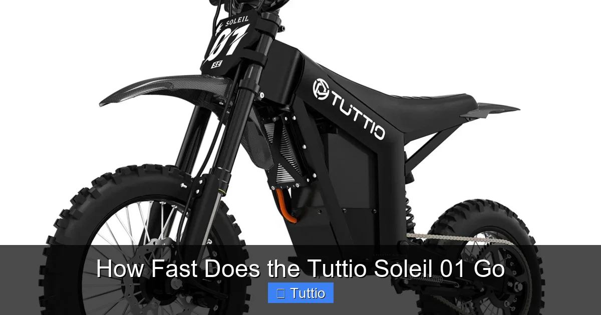 How Fast Does the Tuttio Soleil 01 Go