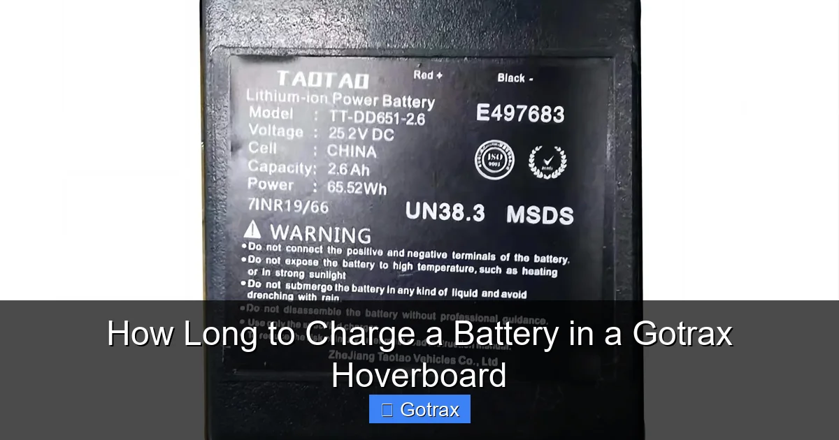 How Long to Charge a Battery in a Gotrax Hoverboard