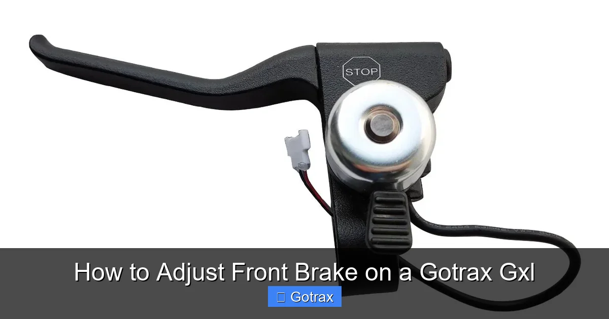 How to Adjust Front Brake on a Gotrax Gxl