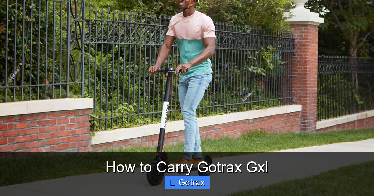 How to Carry Gotrax Gxl