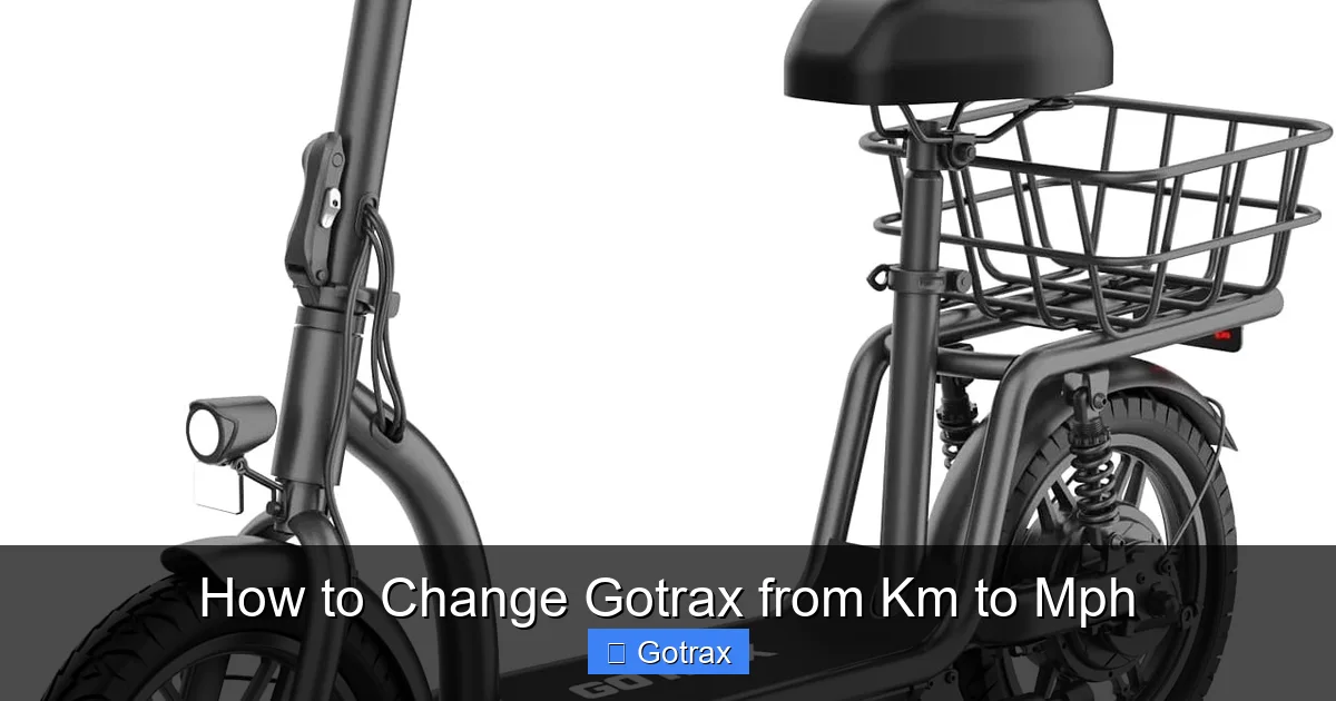 How to Change Gotrax from Km to Mph