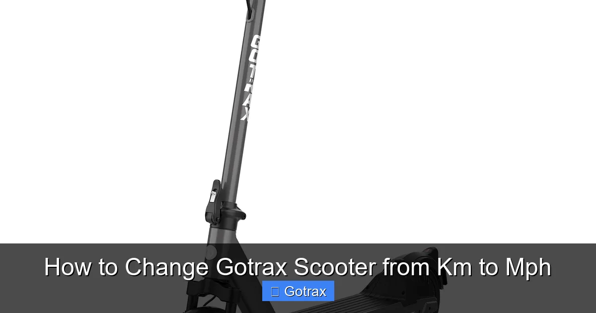 How to Change Gotrax Scooter from Km to Mph