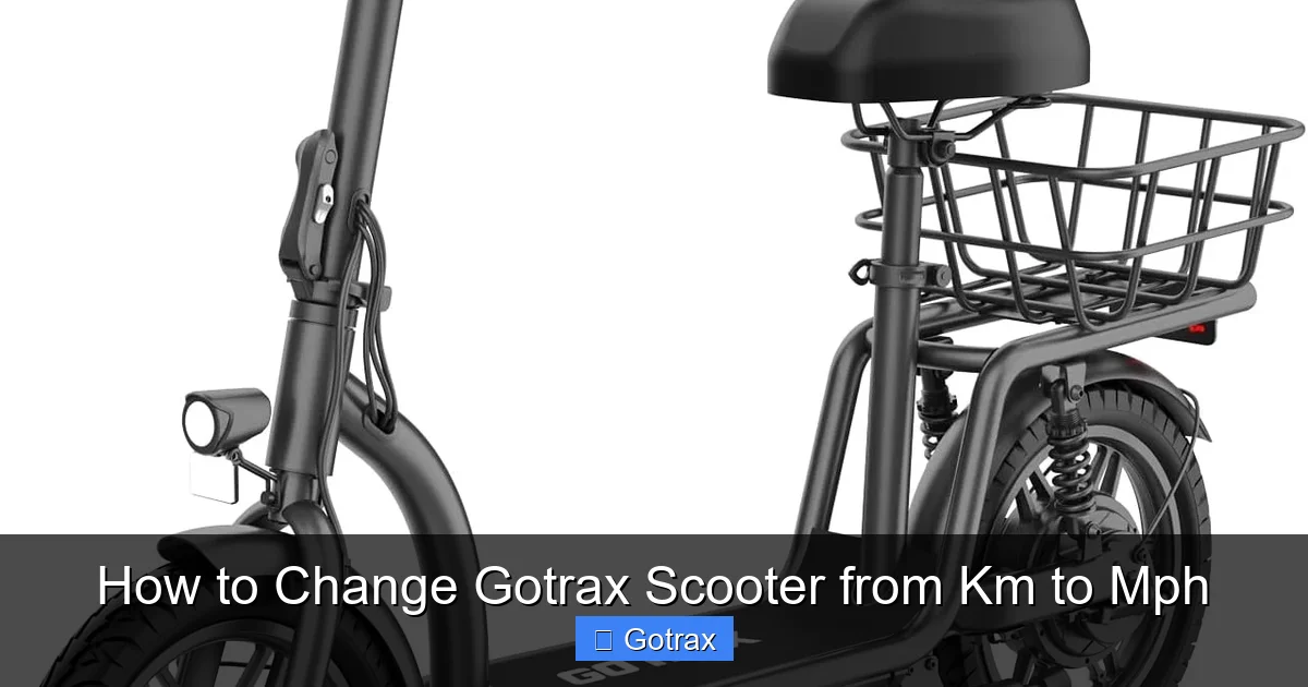 How to Change Gotrax Scooter from Km to Mph