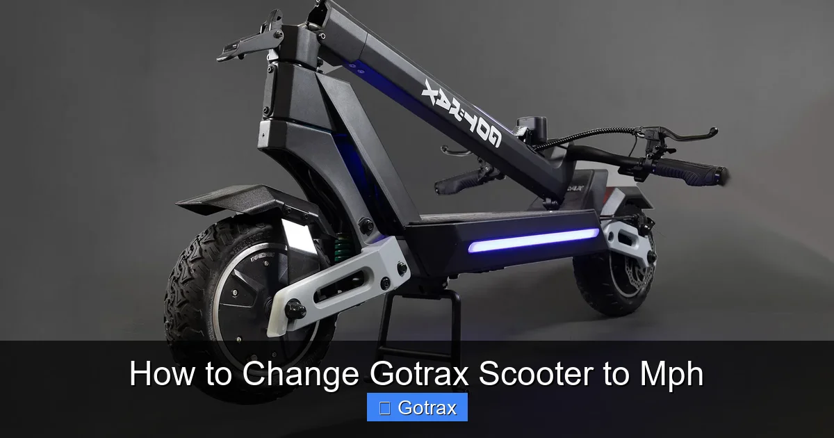 How to Change Gotrax Scooter to Mph