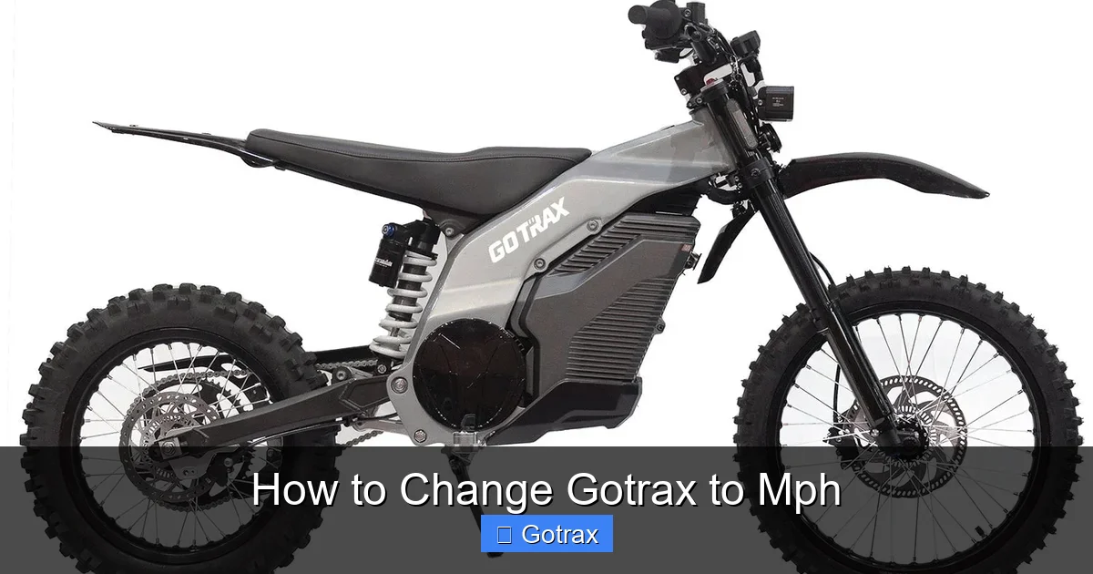 How to Change Gotrax to Mph