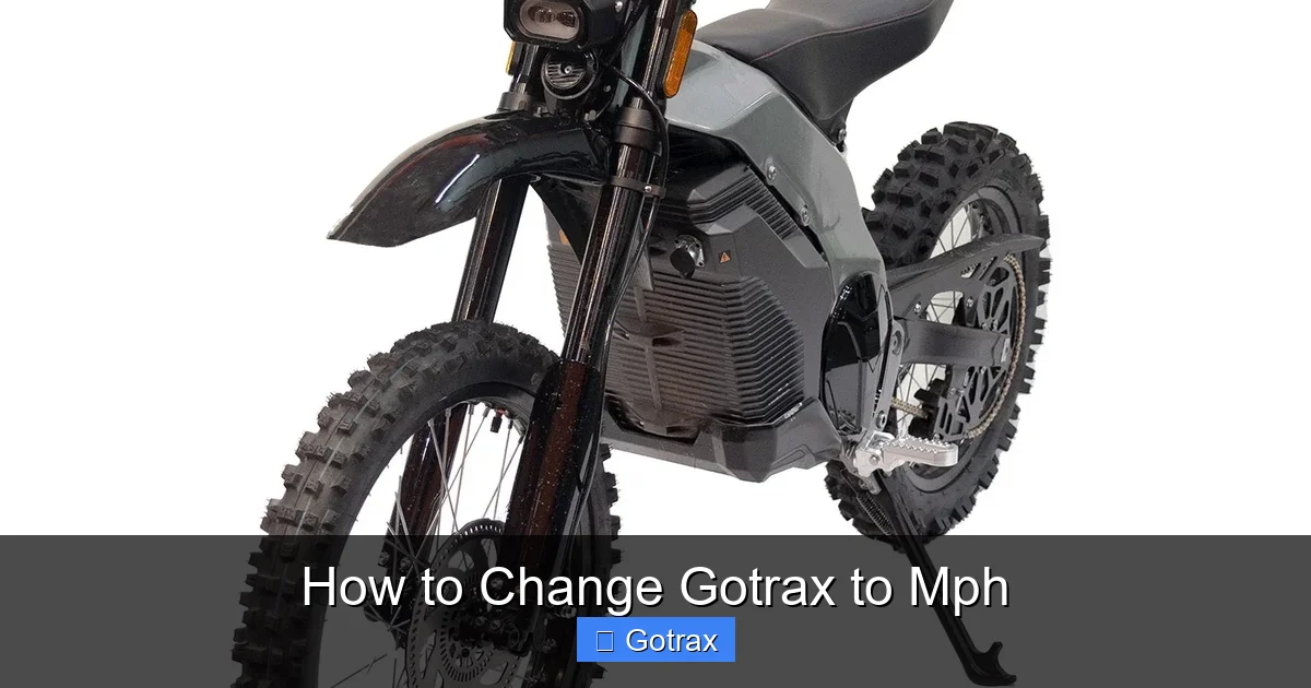 How to Change Gotrax to Mph