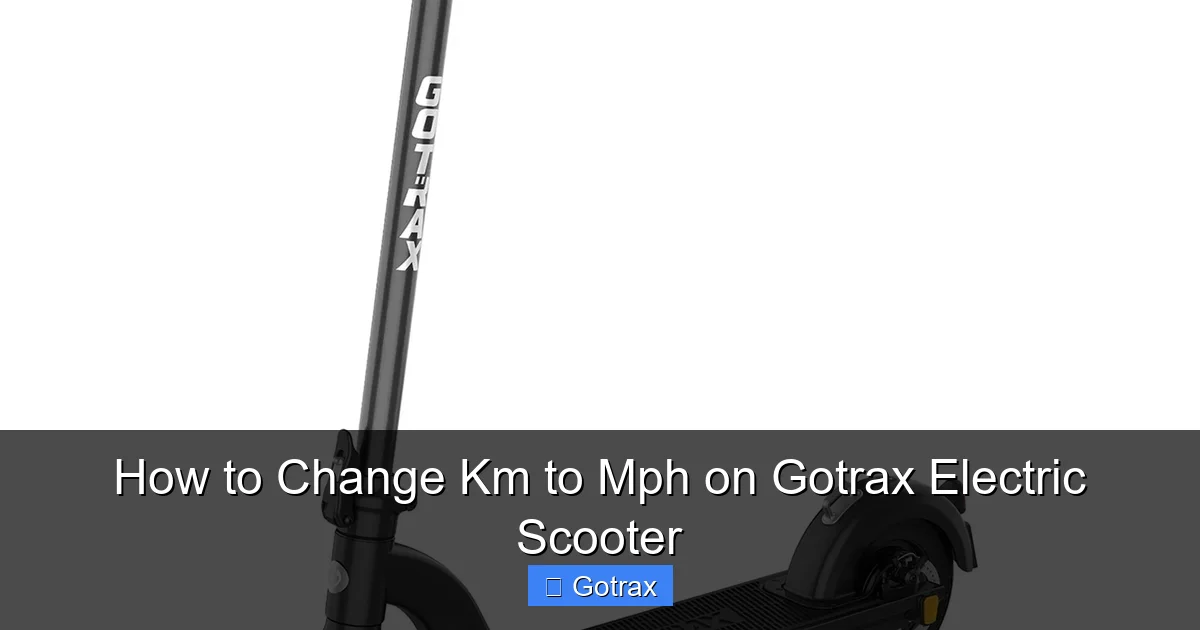 How to Change Km to Mph on Gotrax Electric Scooter