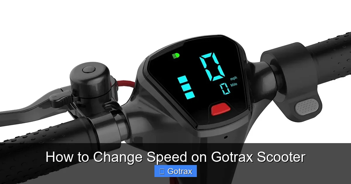 How to Change Speed on Gotrax Scooter