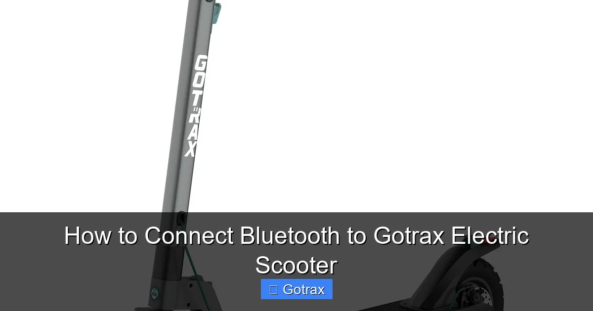How to Connect Bluetooth to Gotrax Electric Scooter