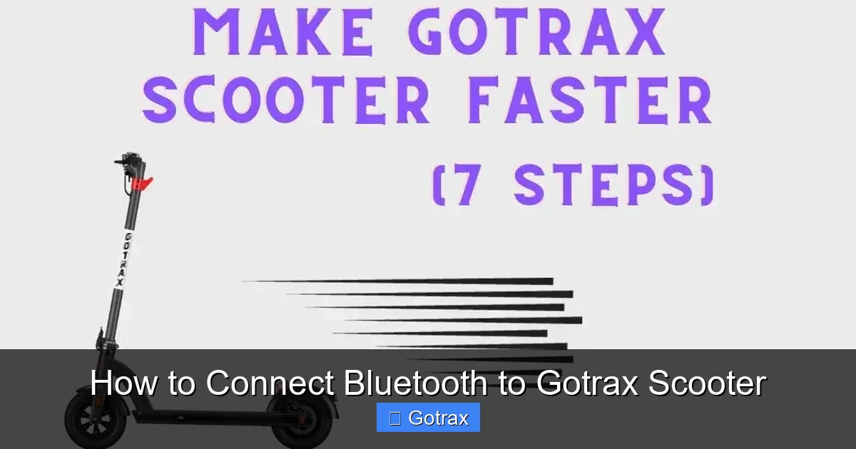 How to Connect Bluetooth to Gotrax Scooter