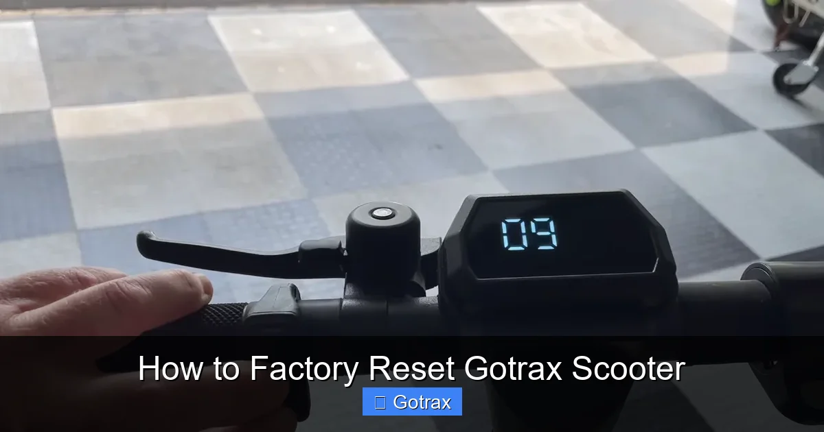 How to Factory Reset Gotrax Scooter