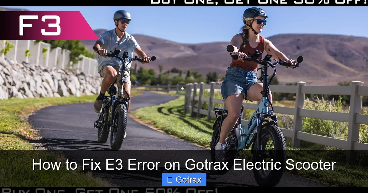 How to Fix E3 Error on Gotrax Electric Scooter