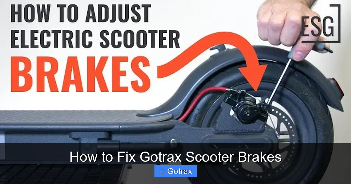 How to Fix Gotrax Scooter Brakes
