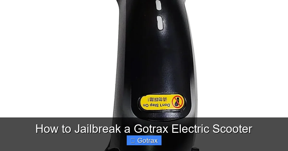 How to Jailbreak a Gotrax Electric Scooter