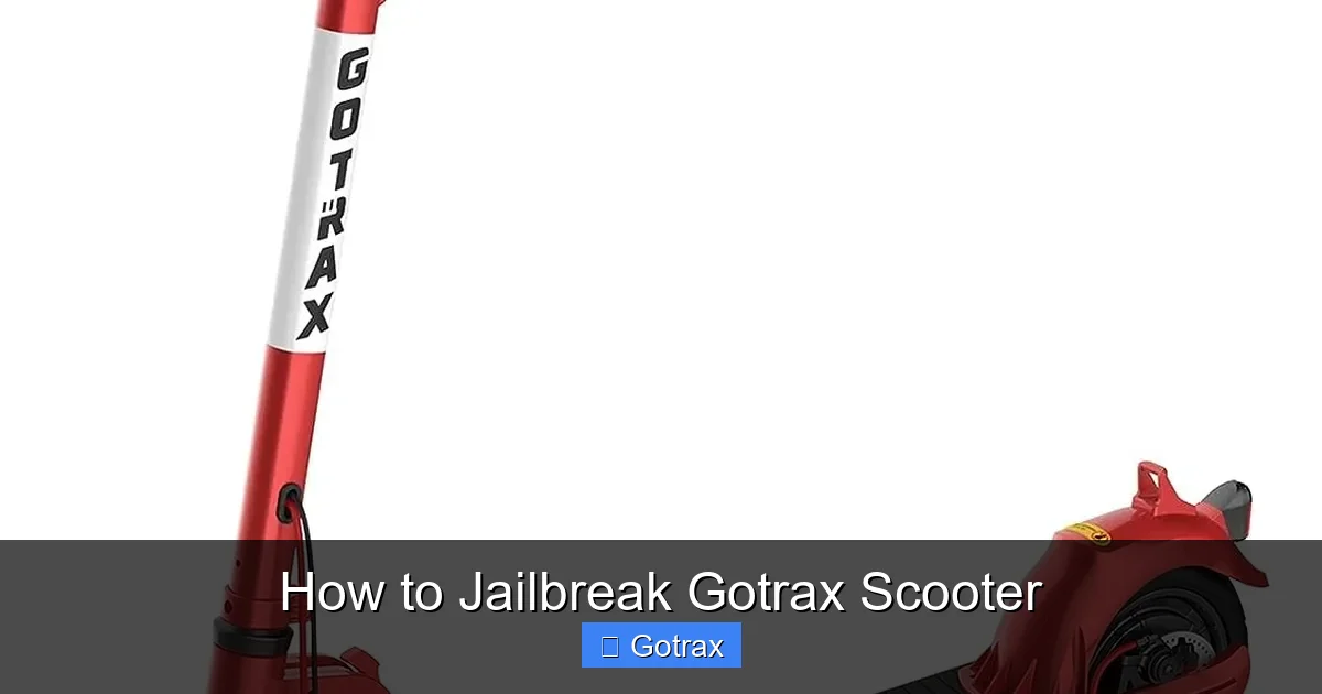 How to Jailbreak Gotrax Scooter