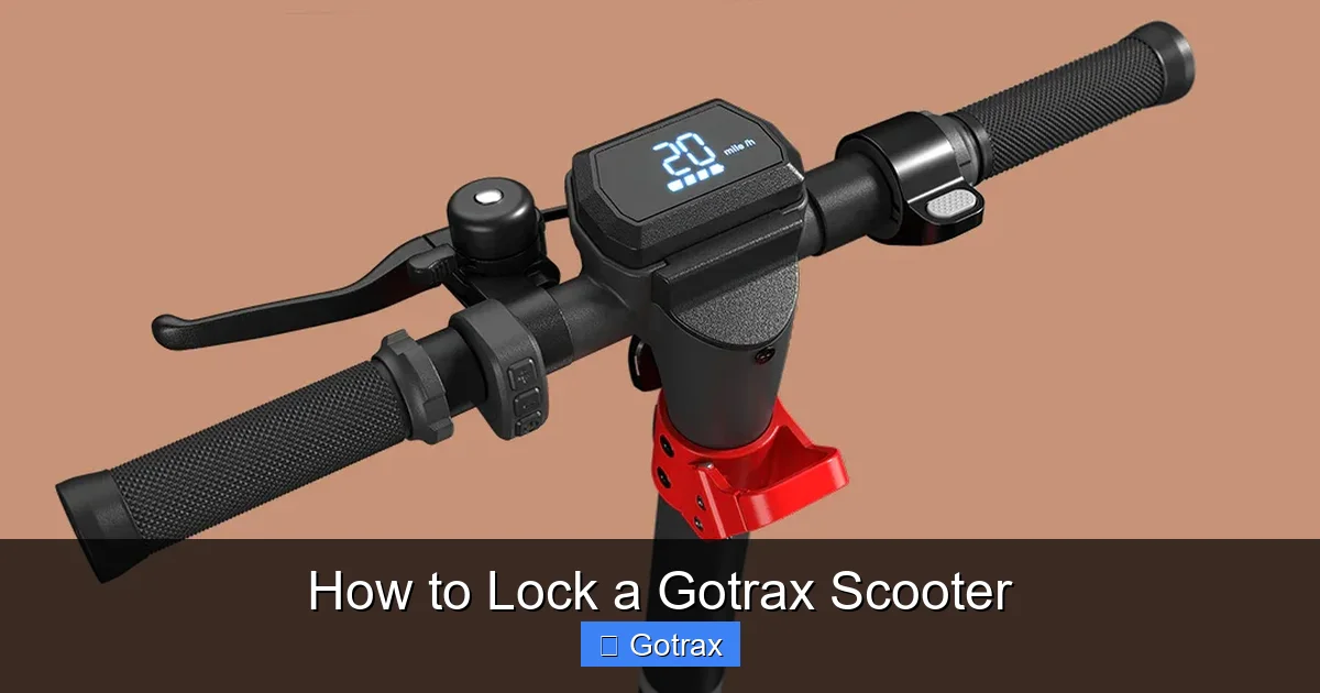 How to Lock a Gotrax Scooter