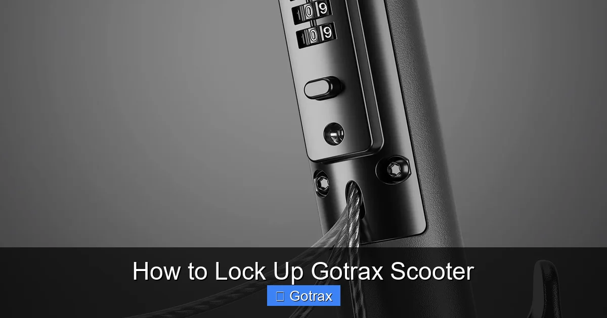 How to Lock Up Gotrax Scooter