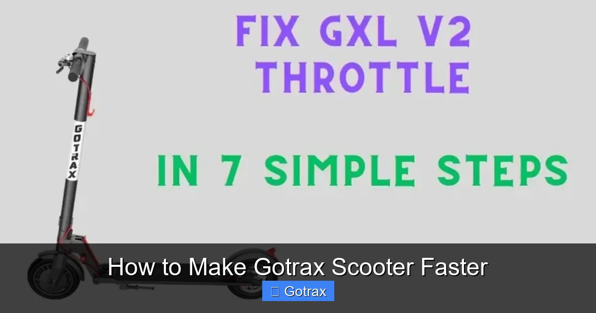 How to Make Gotrax Scooter Faster