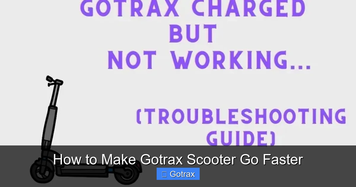 How to Make Gotrax Scooter Go Faster