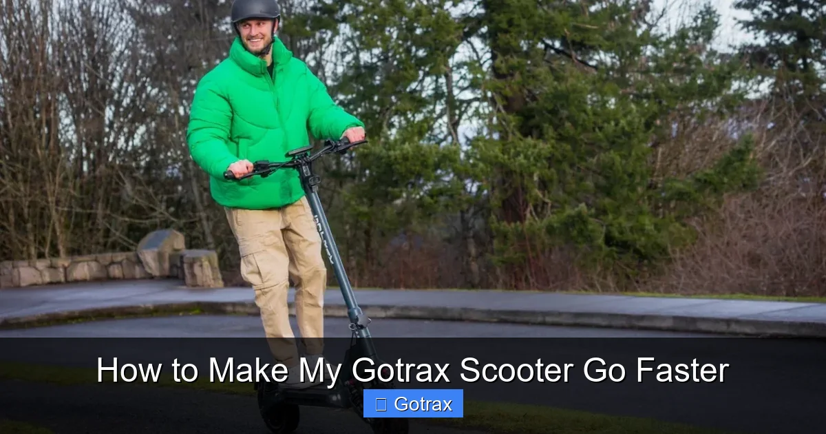 How to Make My Gotrax Scooter Go Faster