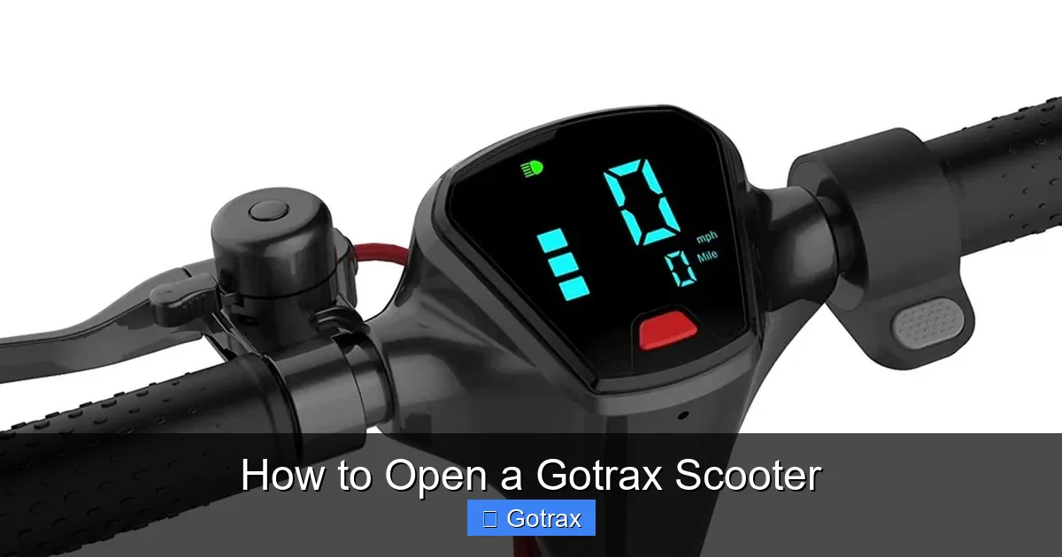 How to Open a Gotrax Scooter