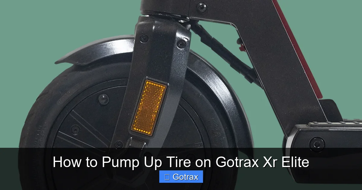 How to Pump Up Tire on Gotrax Xr Elite