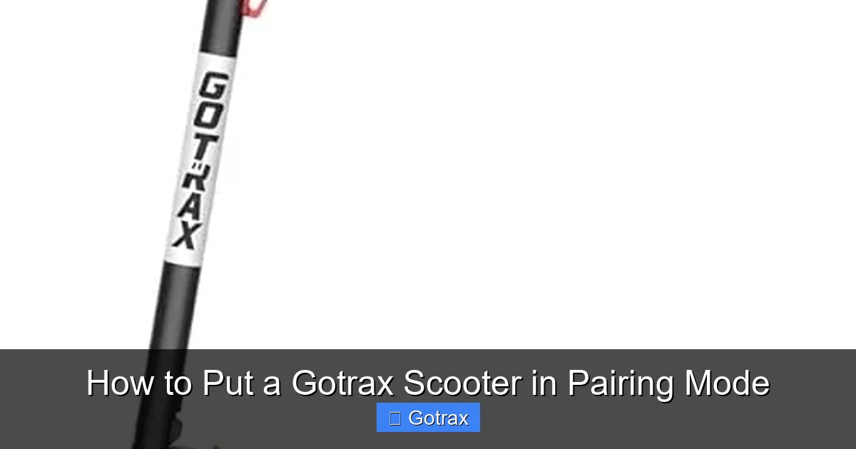How to Put a Gotrax Scooter in Pairing Mode