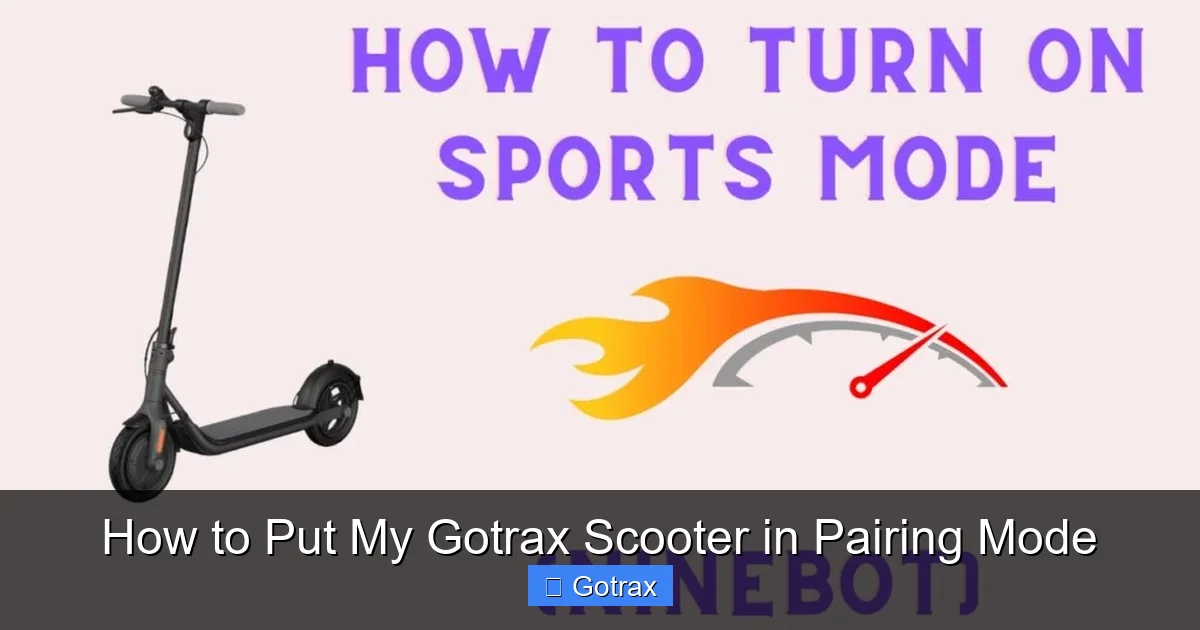 How to Put My Gotrax Scooter in Pairing Mode