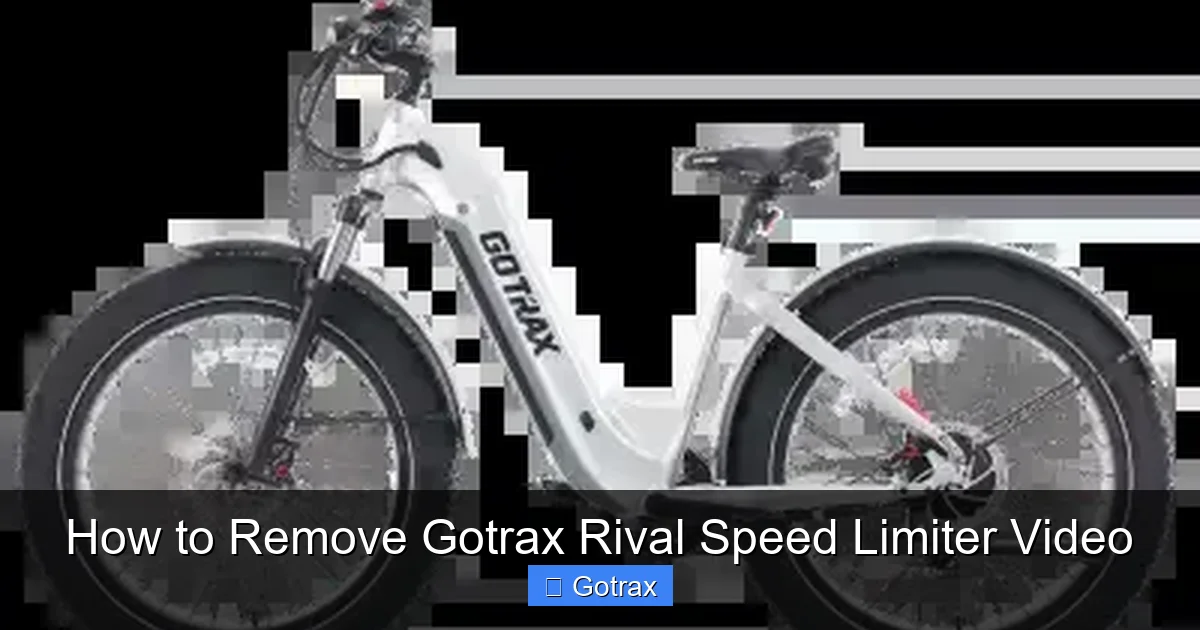 How to Remove Gotrax Rival Speed Limiter Video