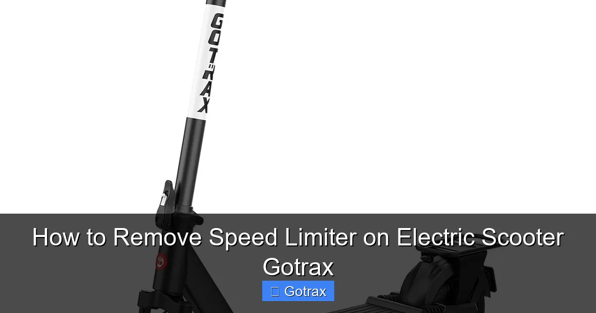 How to Remove Speed Limiter on Electric Scooter Gotrax