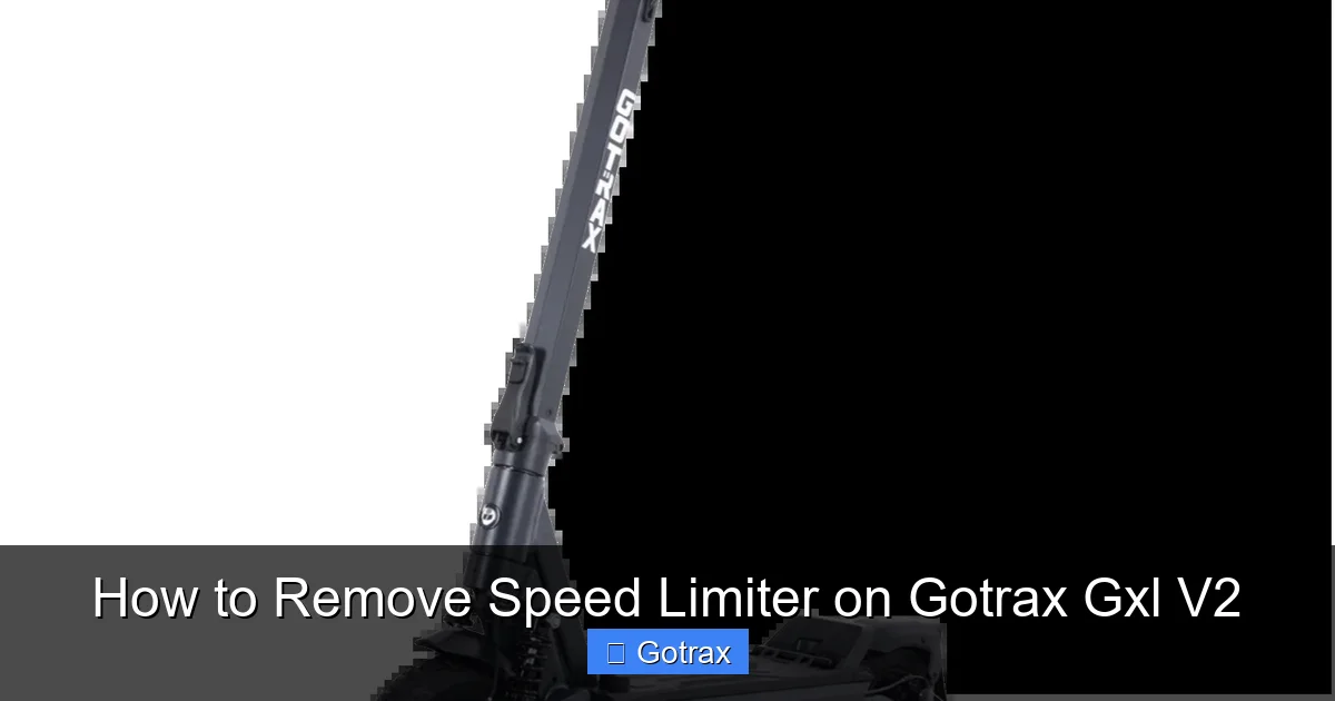How to Remove Speed Limiter on Gotrax Gxl V2