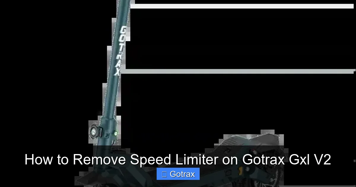 How to Remove Speed Limiter on Gotrax Gxl V2
