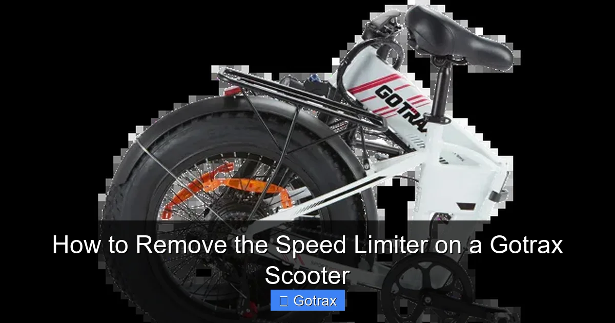 How to Remove the Speed Limiter on a Gotrax Scooter