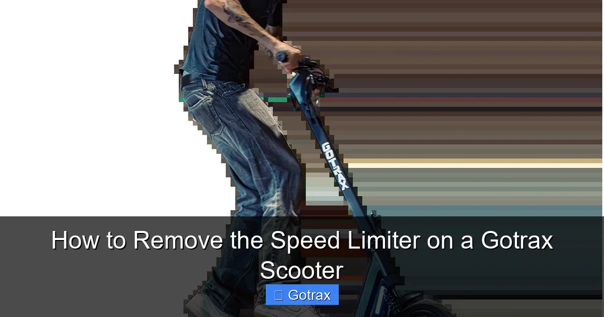 How to Remove the Speed Limiter on a Gotrax Scooter