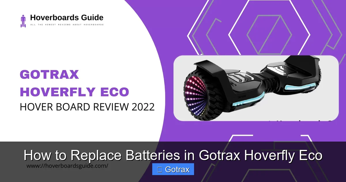How to Replace Batteries in Gotrax Hoverfly Eco