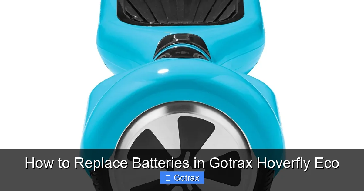 How to Replace Batteries in Gotrax Hoverfly Eco