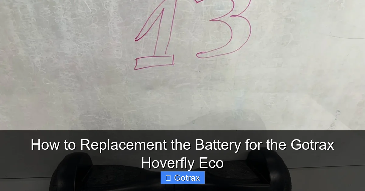 How to Replacement the Battery for the Gotrax Hoverfly Eco
