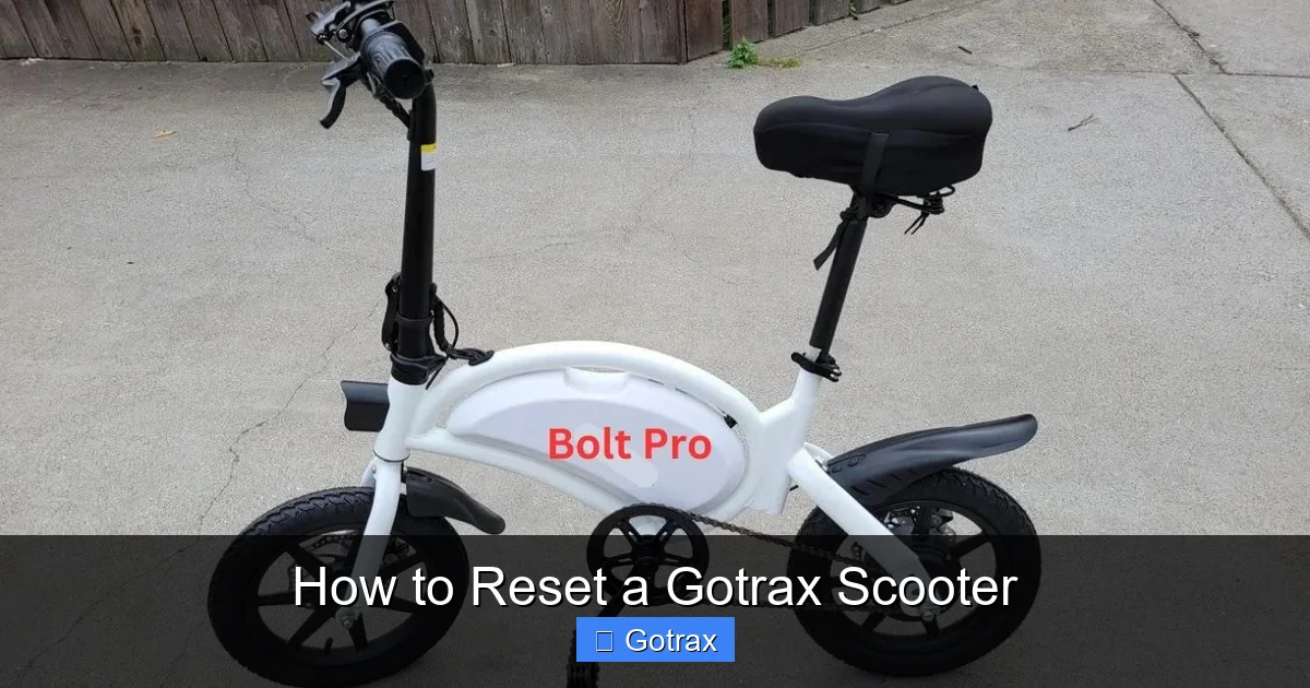 How to Reset a Gotrax Scooter