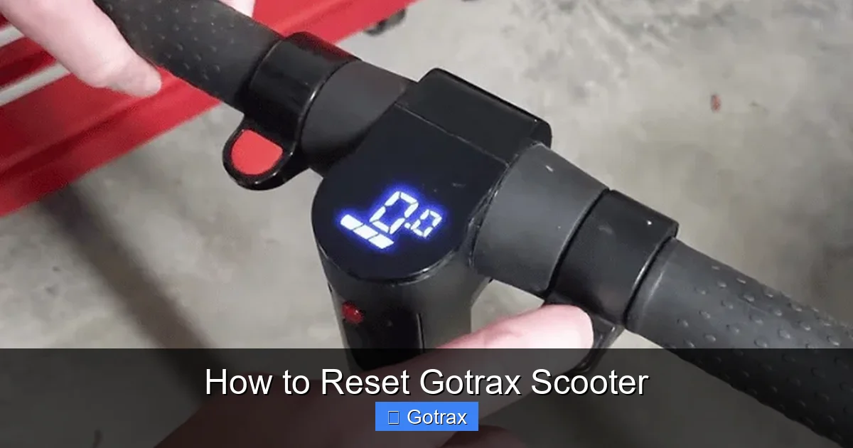 How to Reset Gotrax Scooter