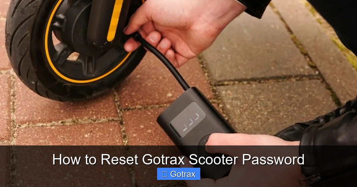 How to Reset Gotrax Scooter Password