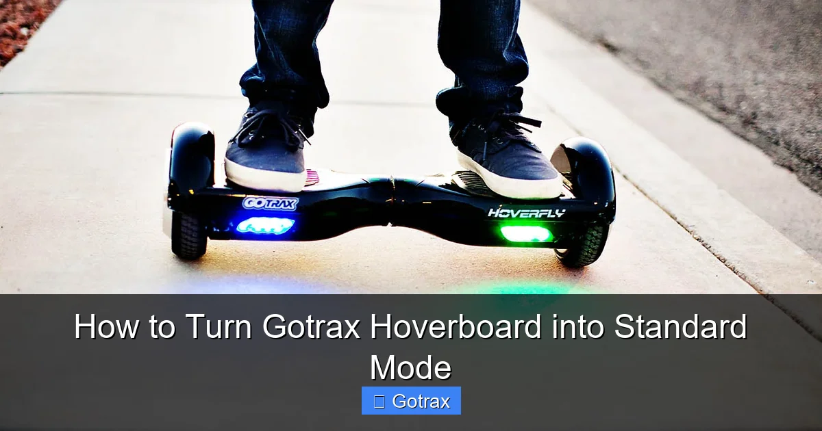 How to Turn Gotrax Hoverboard into Standard Mode